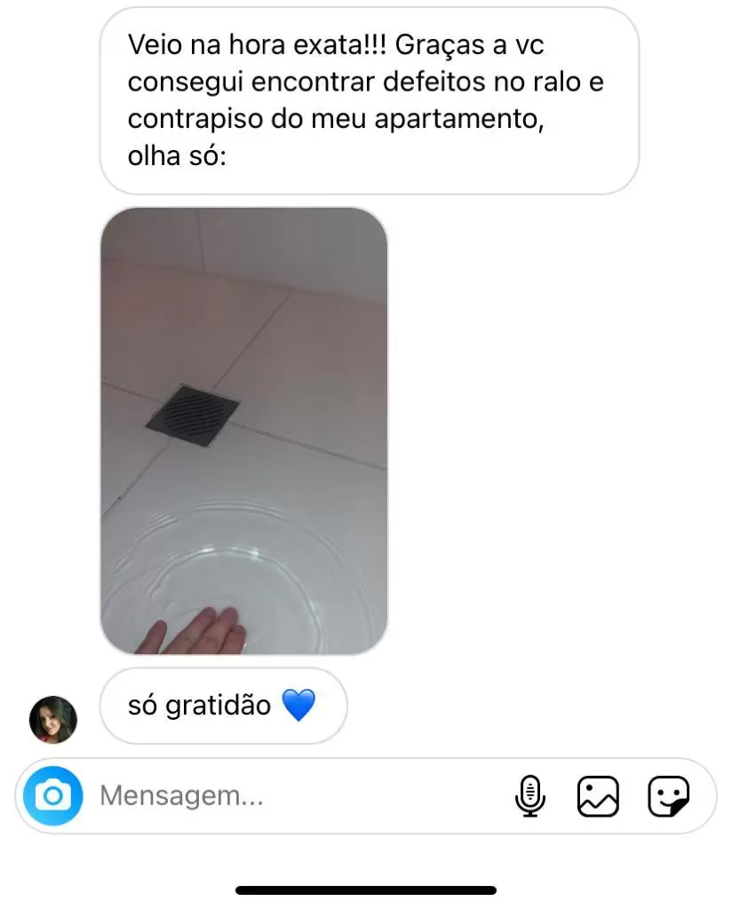 Depoimento real apresentado na página original