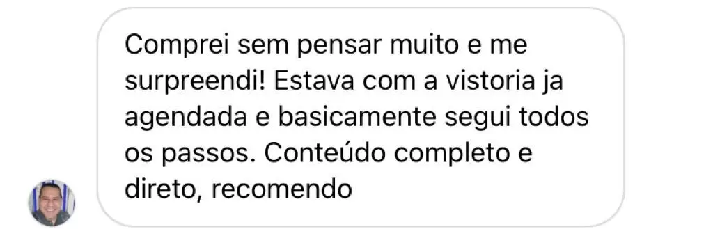 Depoimento real apresentado na página original
